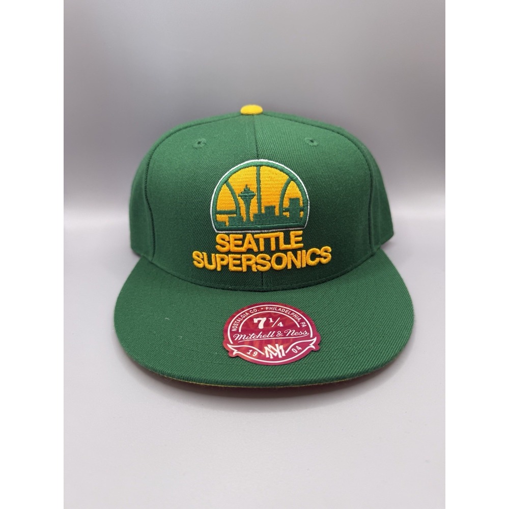 Seattle SuperSonics Mitchell & Ness Hardwood Classics Fitted Hat 7 1/4 Green